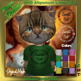 Second Life Marketplace - Peeps Dinkies DnD Alignment Shirt Dinkie ...